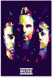 Muse Band Illustrations Poster