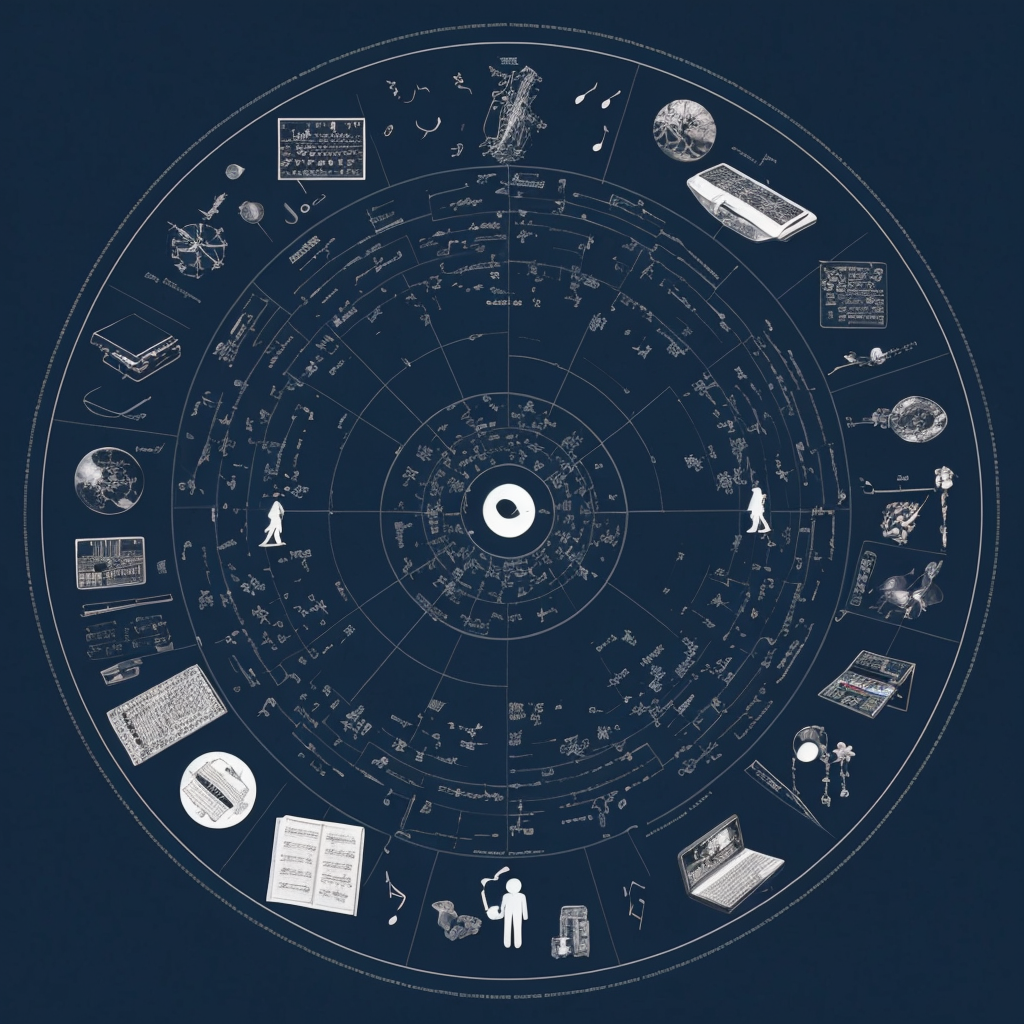 Image, depicting an analysis of musical intelligence in line with Howard Gardner's Multiple Intelligences theory and incorporating career guidance, is currently being processed. This visual aims to capture the essence of personalized career exploration based on unique talents and learning strategies, highlighted through musical symbols, Gardner's theory diagrams, and possible career paths.